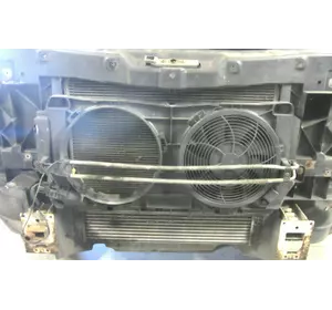 Диффузор с вентиляторами охлаждения радиатора кондиционера на Volkswagen Crafter Фольксваген Крафтер 2006-2011