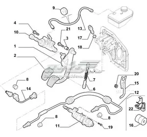 Трубка сцепления высокого давления Peugeot Expert 1400730180 FIAT Трубка сцепления высокого давления Peugeot Expert 1400730180 FIAT